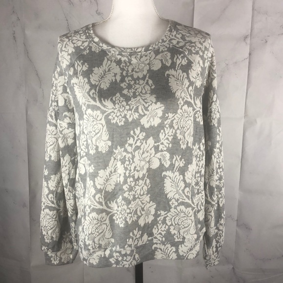 Floral Lightweight Crew Neck Sweater